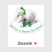 Elf Duck - Kerstkerst in de kerstman Sticker (Vel)