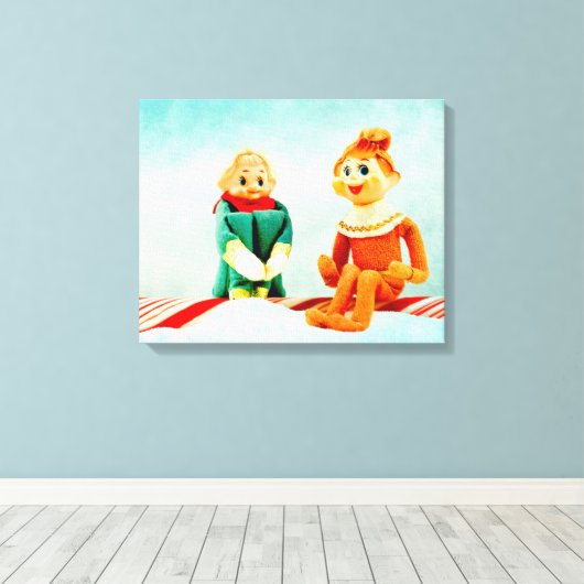 Elf eerste datum canvas afdruk (Insitu (Houten vloer))