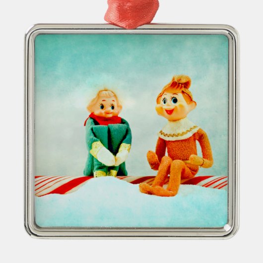 Elf eerste datum metalen ornament (Voorkant)