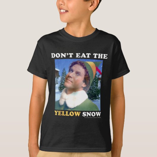 Elf Eet Geen Gele Sneeuw T-shirt (Voorkant)