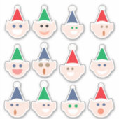 Elf (Elfen) geconfronteerd met leuke Cartoon vakan Sticker (Voorkant)