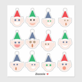 Elf (Elfen) geconfronteerd met leuke Cartoon vakan Sticker
