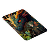 Elf en Dragon Fantasy Art Magneet (Rechterzijde)