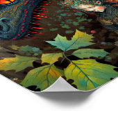 Elf en Dragon Fantasy Art Poster (Hoek)