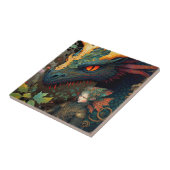 Elf en Dragon Fantasy Art Tegeltje (Zijkant)