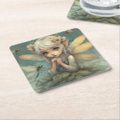 Elf en Dragonfly 2 Kartonnen Onderzetters (Schuin)