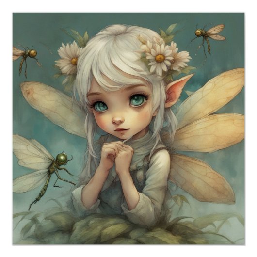 Elf en Dragonfly 2 Perfect Poster (Voorkant)