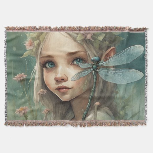 Elf en Dragonfly 3 Deken (Voorkant)