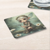 Elf en Dragonfly 5 Kartonnen Onderzetters (Schuin)