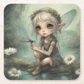 Elf en Dragonfly 5 Kartonnen Onderzetters (Voorkant)