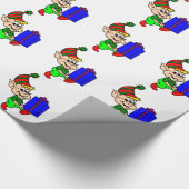 Elf en Gift Cadeaupapier (Hoek)