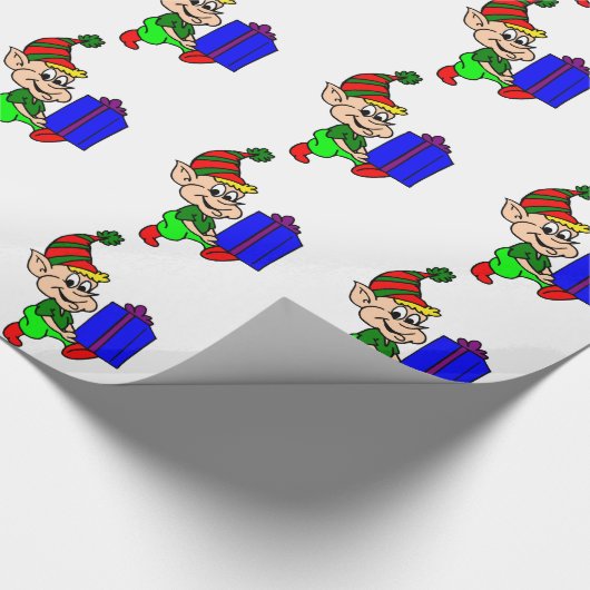 Elf en Gift Cadeaupapier (Hoek)