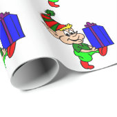 Elf en Gift Cadeaupapier (Rol Hoek)