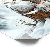 Elf en Sneeuwuil Poster (Hoek)