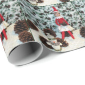 Elf- en Snowman-pakpapier Cadeaupapier (Rol Hoek)