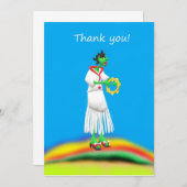 Elf en Tambourine Bedankkaart (Voorkant / Achterkant)