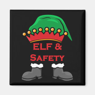 Elf en Veiligheid, Grappige Gezondheid & Veilighei Magneet