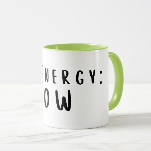 Elf Energy: Low Funny, Exhausted Mug Mok (Voorkant rechts)