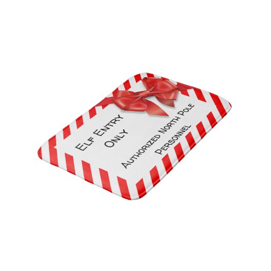 Elf Entry Only | North Pole Christmas Doormat Badmat (Gekanteld)