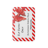 Elf Entry Only | North Pole Christmas Doormat Badmat (Voorkant Verticaal)