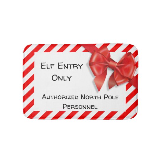 Elf Entry Only | North Pole Christmas Doormat Badmat (Voorkant)