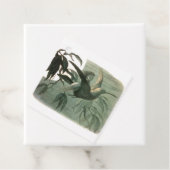 Elf Fairies Elfen Maan Nachtscène Vogel Vliegen Bedankjes Labels (In situ)