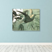 Elf Fairies Elfen Maan Nachtscène Vogel Vliegen Canvas Afdruk (Insitu (Houten vloer))