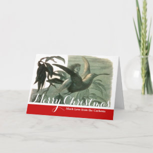 Elf Fairies Elfen Maan Nachtscène Vogel Vliegen Feestdagen Kaart