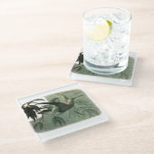 Elf Fairies Elfen Maan Nachtscène Vogel Vliegen Glazen Onderzetter (Schuin)