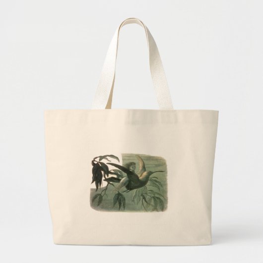Elf Fairies Elfen Maan Nachtscène Vogel Vliegen Grote Tote Bag (Voorkant)