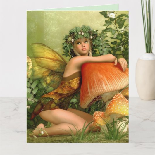 ELF FAIRY GIRL FANTASY ART BIRTHDAY CARDS KAART (Voorkant)