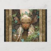 Elf Fairy Meisje Fantasy Kunst Briefkaart (Voorkant)