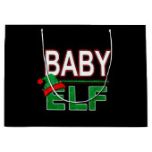 Elf Familie | Baby Elf Kerstvakantie #TeamElf Large Cadeautasje (Voorkant)