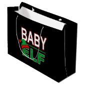 Elf Familie | Baby Elf Kerstvakantie #TeamElf Large Cadeautasje (Voorkant Gekanteld)