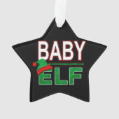 Elf Familie | Baby Elf Kerstvakantie #TeamElf Ornament (achterkant)
