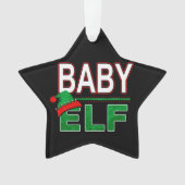 Elf Familie | Baby Elf Kerstvakantie #TeamElf Ornament (voorkant)