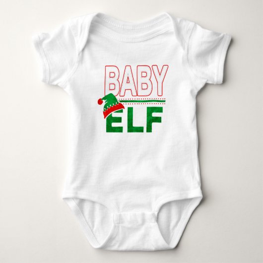 Elf Familie | Baby Elf Kerstvakantie #TeamElf Romper (Voorkant)