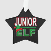 Elf Familie | Junior Elf Kerstvakantie #TeamElf Ornament (achterkant)
