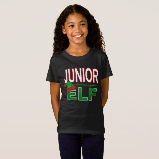 Elf Familie | Junior Elf Kerstvakantie #TeamElf T-shirt (Voorkant volledig)