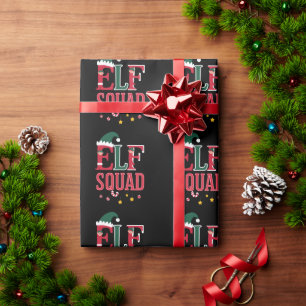 Elf Familie Kerst Bijpassende Pyjama Elf Squad Cadeaupapier