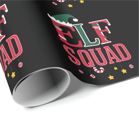 Elf Familie Kerst Bijpassende Pyjama Elf Squad Cadeaupapier (Rol Hoek)