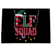 Elf Familie Kerst Bijpassende Pyjama Elf Squad Groot Cadeauzakje (Voorkant)
