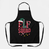 Elf Familie Kerst Bijpassende Pyjama Elf Squad Schort (Voorkant)