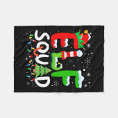 Elf Familie Kerst Bijpassende Pyjama Xmas Elf Squ Fleece Deken (Voorkant (Horizontaal))
