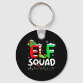 Elf Familie Kerst Bijpassende Pyjama Xmas Elf Squ Sleutelhanger (Voorkant)