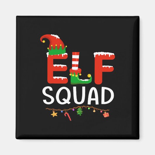 Elf Familie Kerst Matching Pyjama Mannen Vrouwen E Magneet (Voorkant)