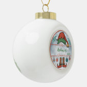 Elf Familie Kerstmis Keramische Bal Ornament (Links)