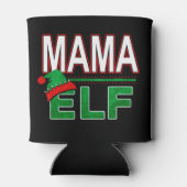 Elf Familie | Mama Elf Kerstvakantie #TeamElf Blikjeskoeler (Achterkant)