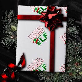 Elf Familie | Mama Elf Kerstvakantie #TeamElf Cadeaupapier