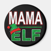 Elf Familie | Mama Elf Kerstvakantie #TeamElf Magneet (Voorkant)